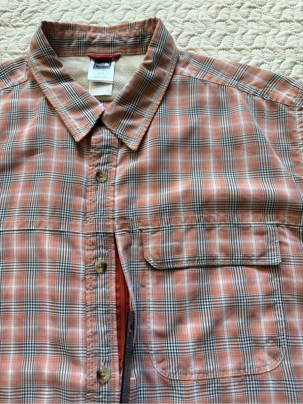 The North Face Men’s XL Plaid Short Sleeve Button-Up Hiking Outdoor Shirt Modal - Picture 4 of 11
